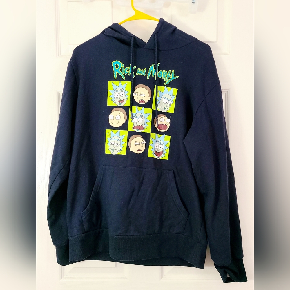 Unisex Rick & Morty Adult Swim Pullover Hoodie Hoody Sweatshirt Jacket Sweater M